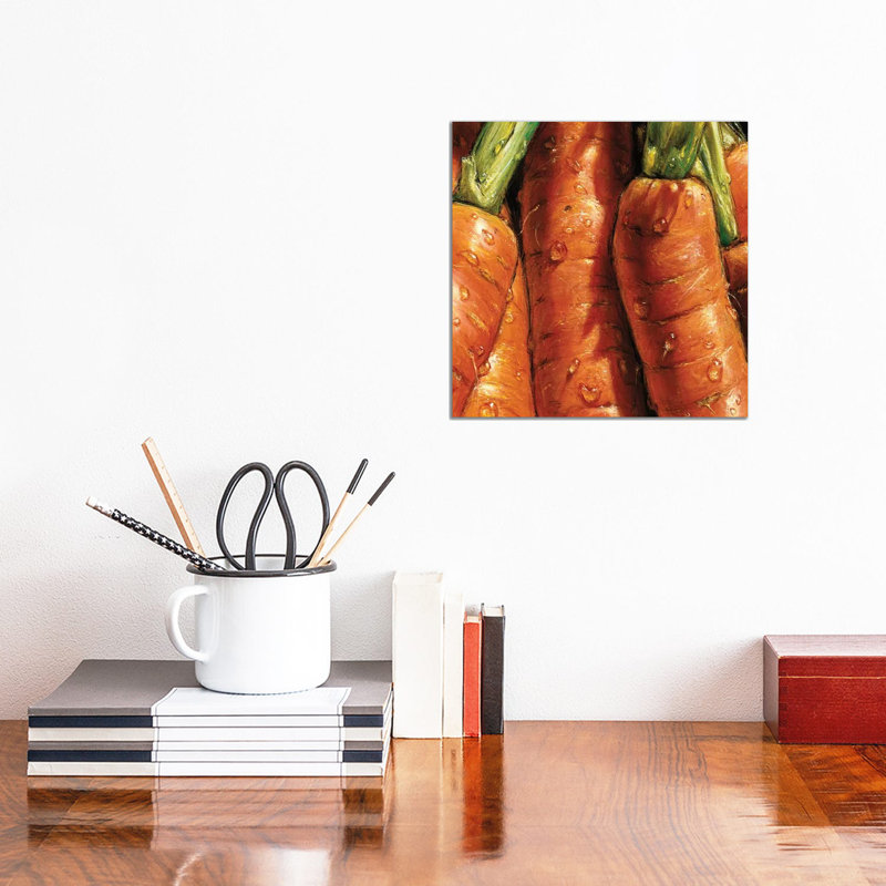 Carrots by AlmaCh - Wrapped Canvas Painting, 30.48cm H x 30.48cm W x 1.91cm D