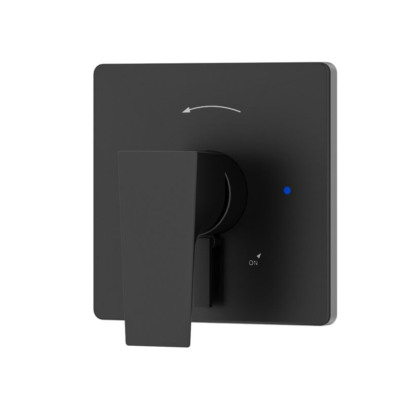 Ensemble de garniture de valve de douche Verity, Noir mat