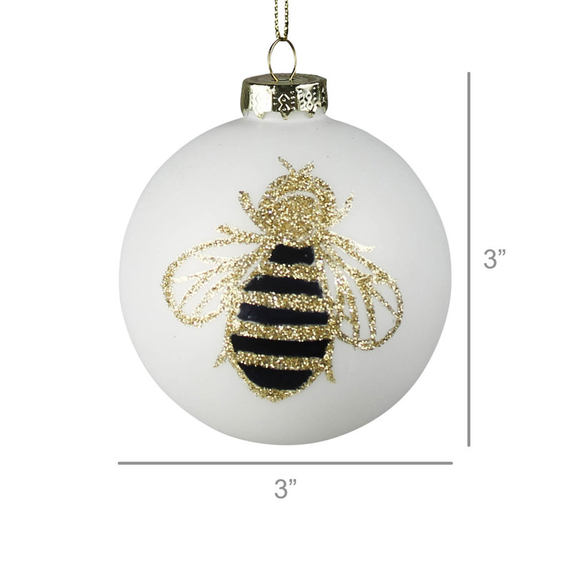 Ornement boule de Noël abeille
