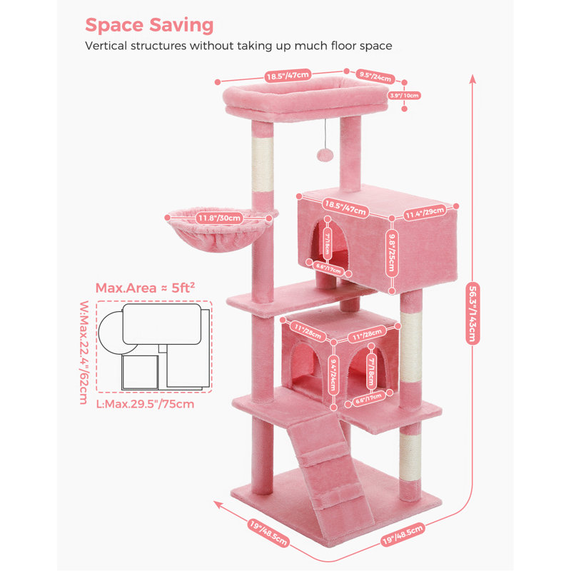 Plush Ladder Sisal Scratching Cat Tree