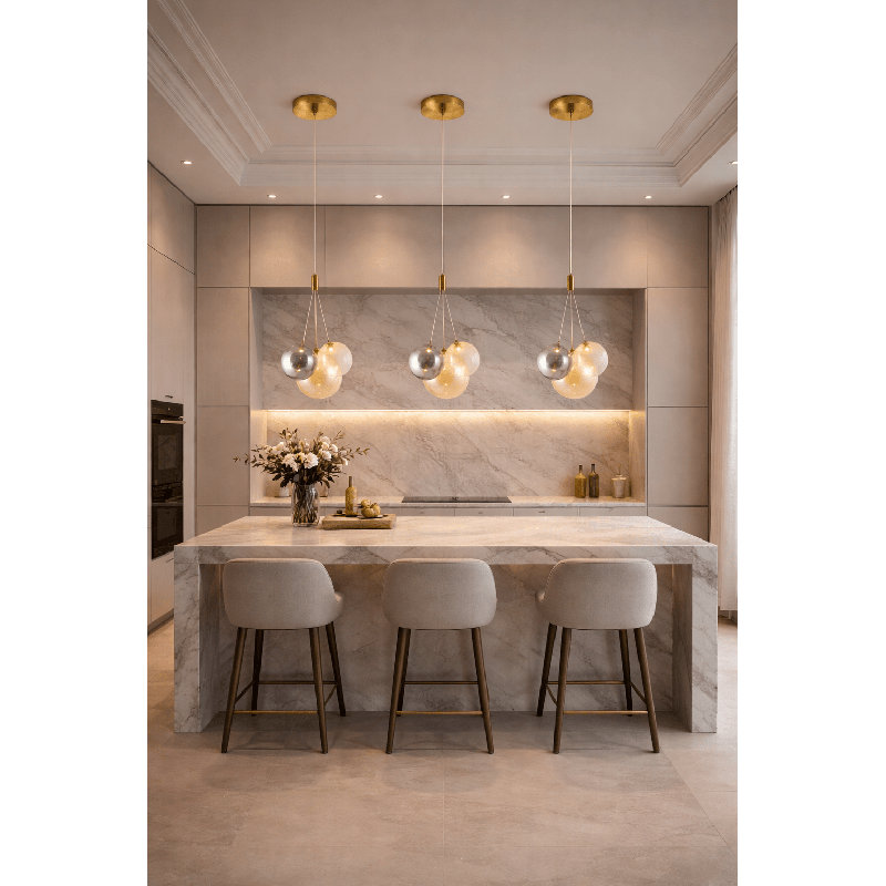 Tricolor Drift 3-Globe LED Pendant