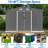 Outdoor Storage Shed, Metal Foundation & Lockable Doors, Tool Shed For Garden, Patio, Backyard, Lawn, Grey-112199314