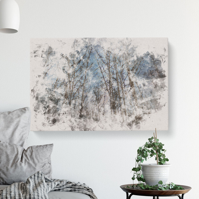 Bare Trees At Twilight - Wrapped Canvas, 40cm H x 60cm W x 3cm D