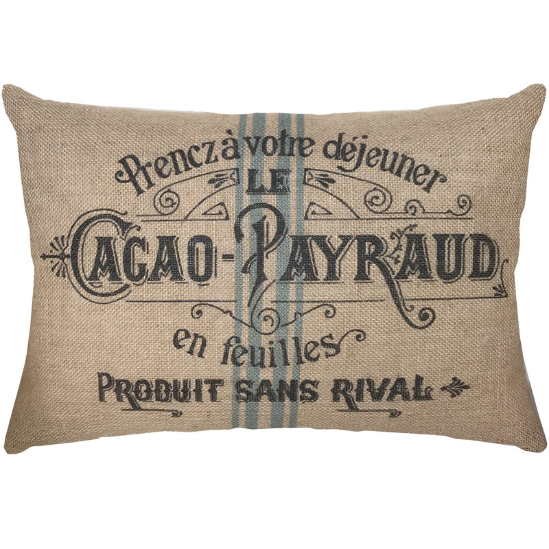 Zarate Jute / Sisal Reversible Throw Pillow