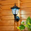 Midlothian Matte Black 4 - Bulb 22cm H Solar Powered Integrated LED Outdoor Wall Lantern