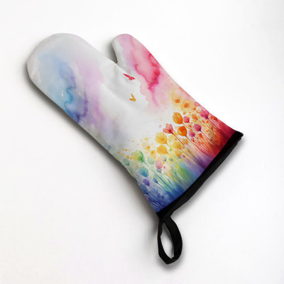 Watercolor Vista Oven Mitt Cotton Twill