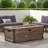 Outdoor Patio Concrete Fire Table, Rectangle Gas Burning 56-Inch Fire Pit - 50,000 BTU, Wood Pattern Fire Table, Brown (Tank Cover Not Included)