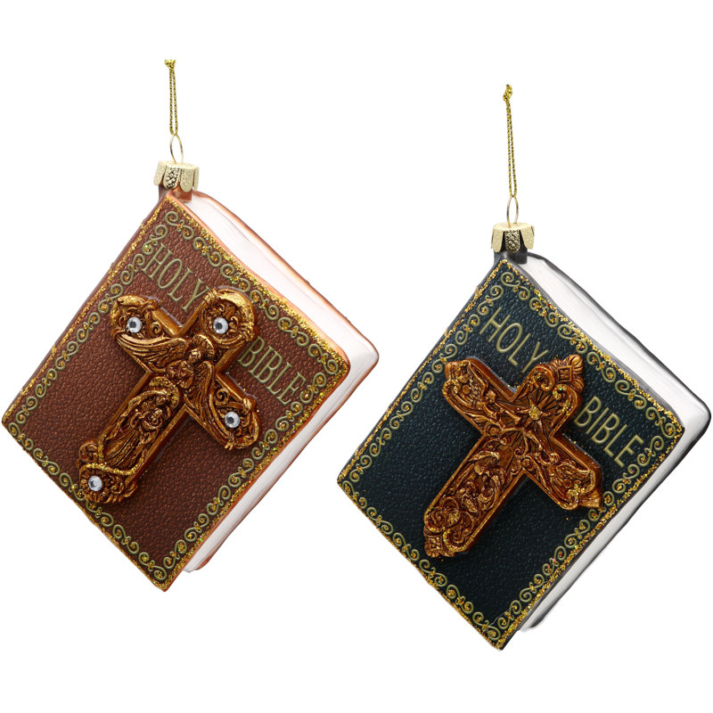 Holy Bible Ornament - 4 Inches Set Of 6