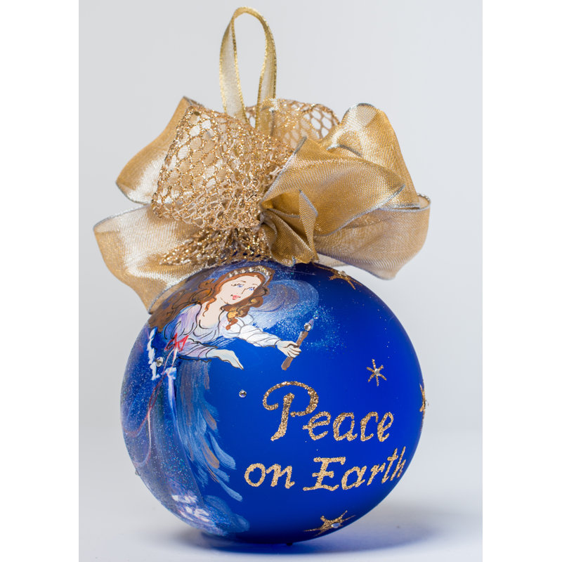 6'' Handmade Glass People Ball Ornament
