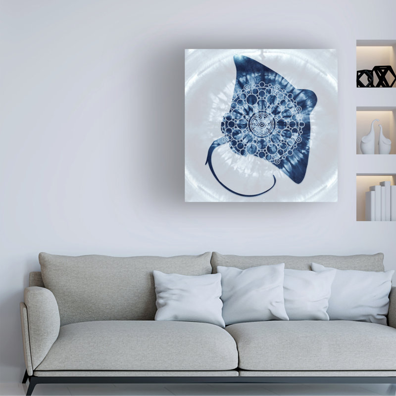 Art sur toile Tina Lavoie Manta Mandala, H 14 po x l 14 po