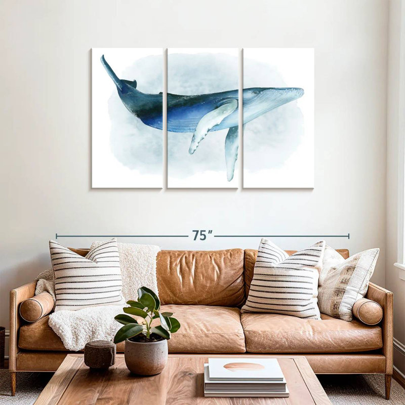 Brampt Watercolor Humpback I, 36" H x 57" W