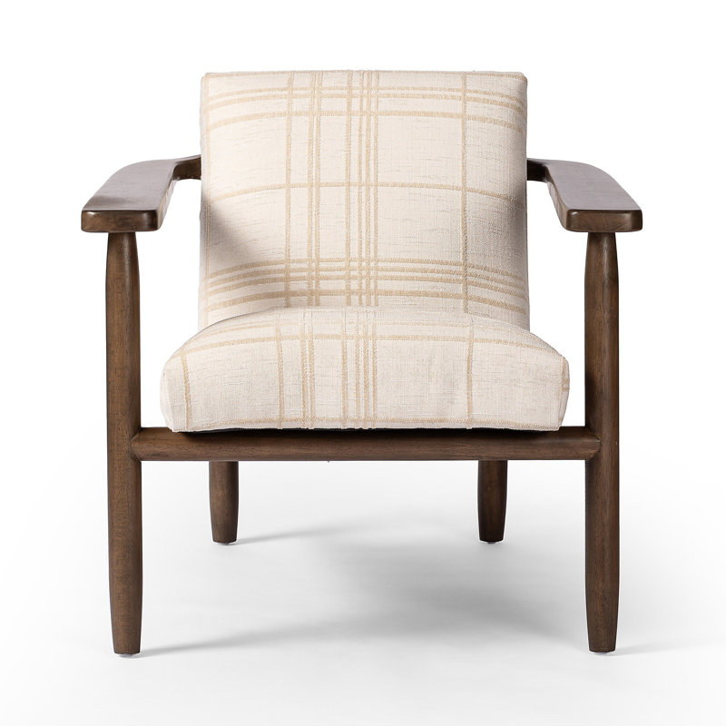 Arnett Armchair, Sheffield Ivory Grid Print