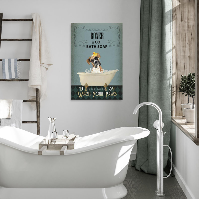 Boxer Co. Bath Soap - 1 Piece Rectangle Graphic Ar Boxer Co. Bath Soap - Wrapped Canvas Graphic Art