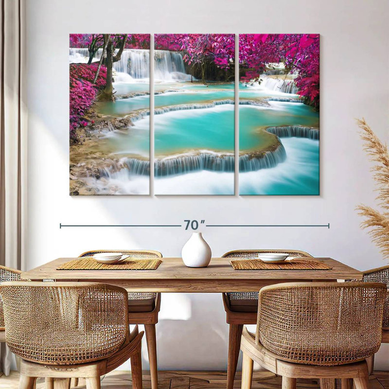 Kerrick Kuang Si Tiered Waterfalls, 42" H x 65" W