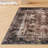 Machine Washable Vintage Area Rug - Soft Carpet with Non-Slip Backing for Living Room, Bedroom, Office,Red-606586437