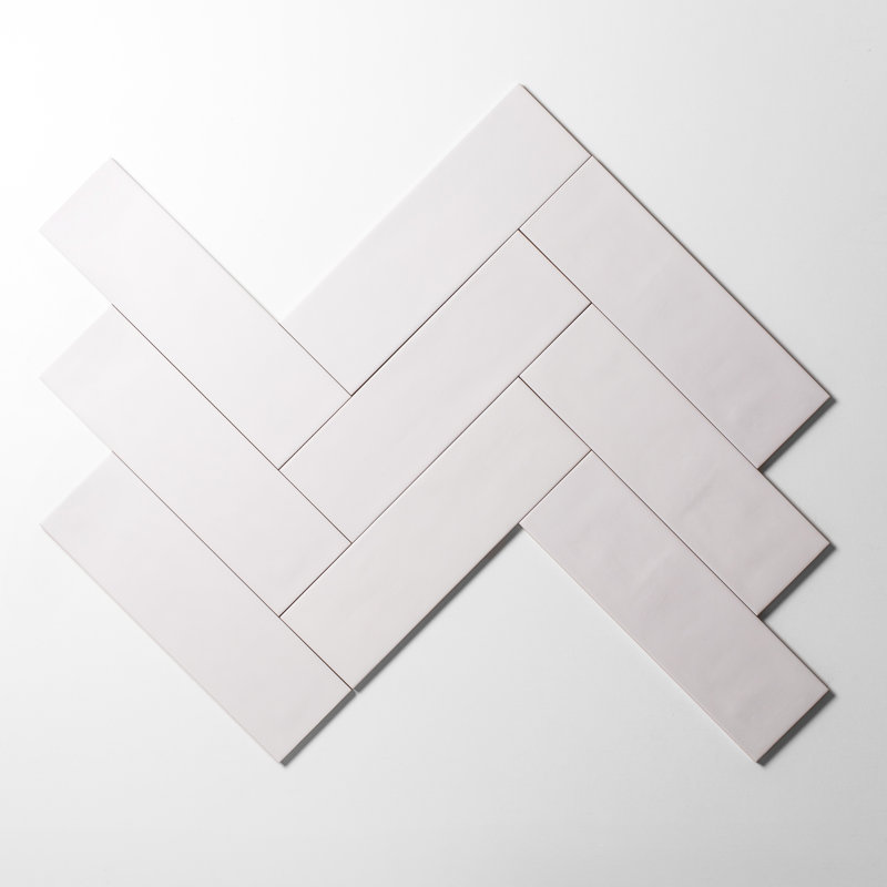 Carreau de mur de métro en céramique blanc mat 3,5 po x 12 po Bedouin, Blanc mat