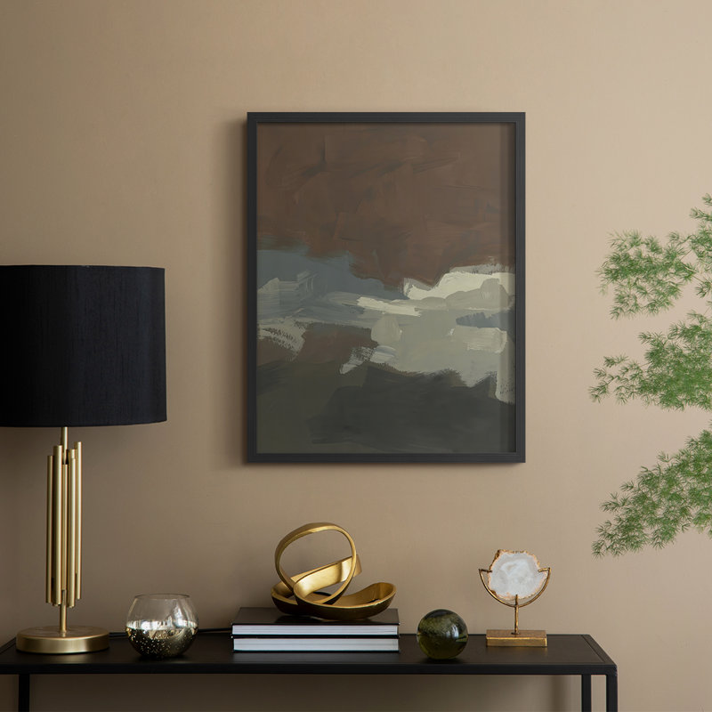 Mudstone Swath I Framed Print - Solid Wood