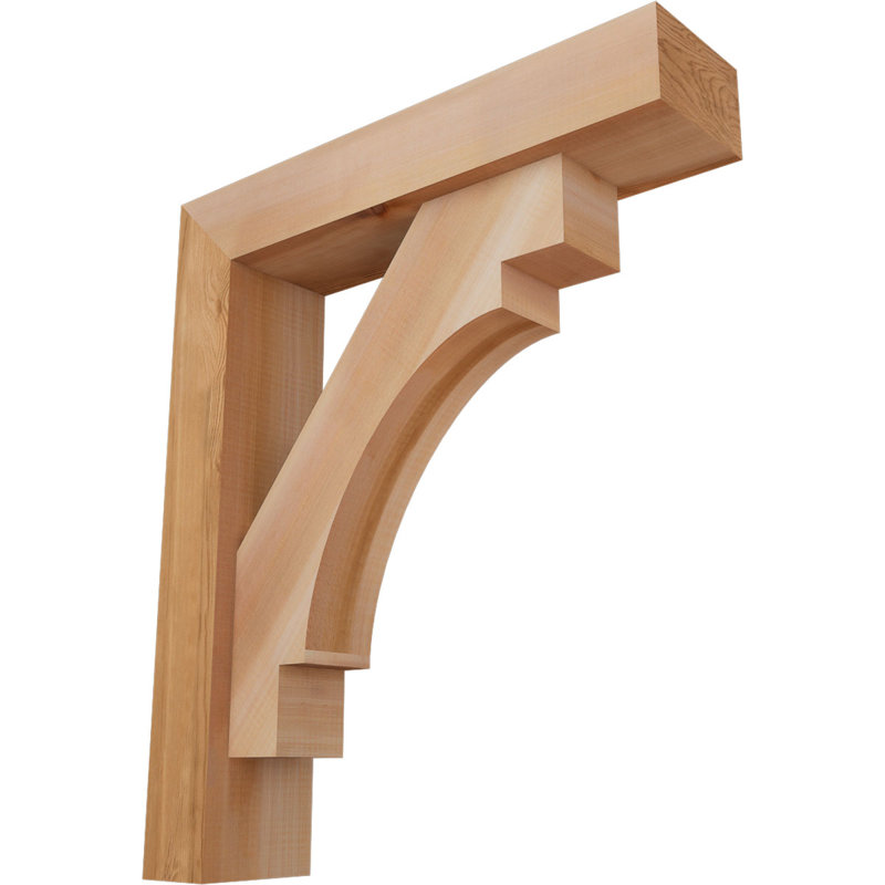 Merced Block Offset Brace Bracket, 28 x 24, 5 1/2"W Western Red Cedar (Smooth)