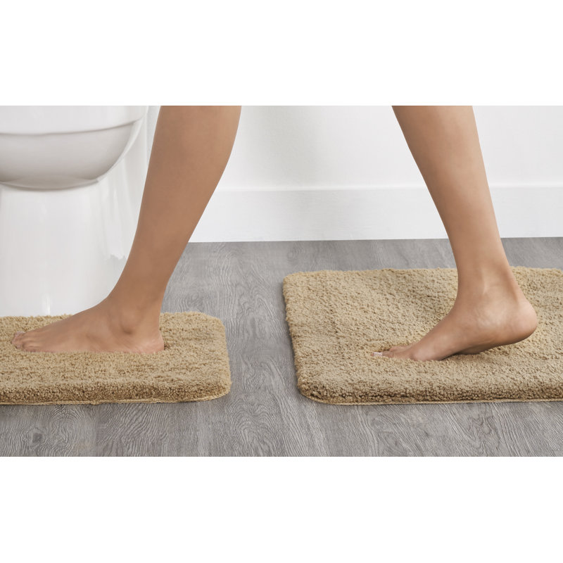 Alheid Rectangle Bath Mat, Beige