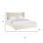 Cream Velvet Upholstered Queen Bed Frame