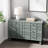 Domhnall Modern 6 Drawer Double Dresser With Grid Carved Pine Front