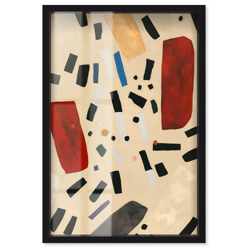 «Mindscape Mosaic II Shadowbox Print Modern Abstract» par Art Remedy, Noir, H 16 po x l 11 po
