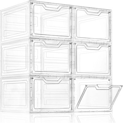 6-pack Clear Stackable Closet Organizers