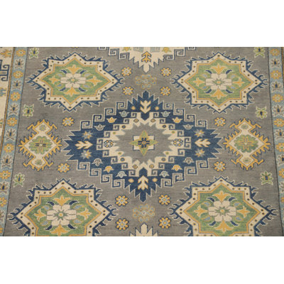 Geometric Kazak Oriental Area Rug
