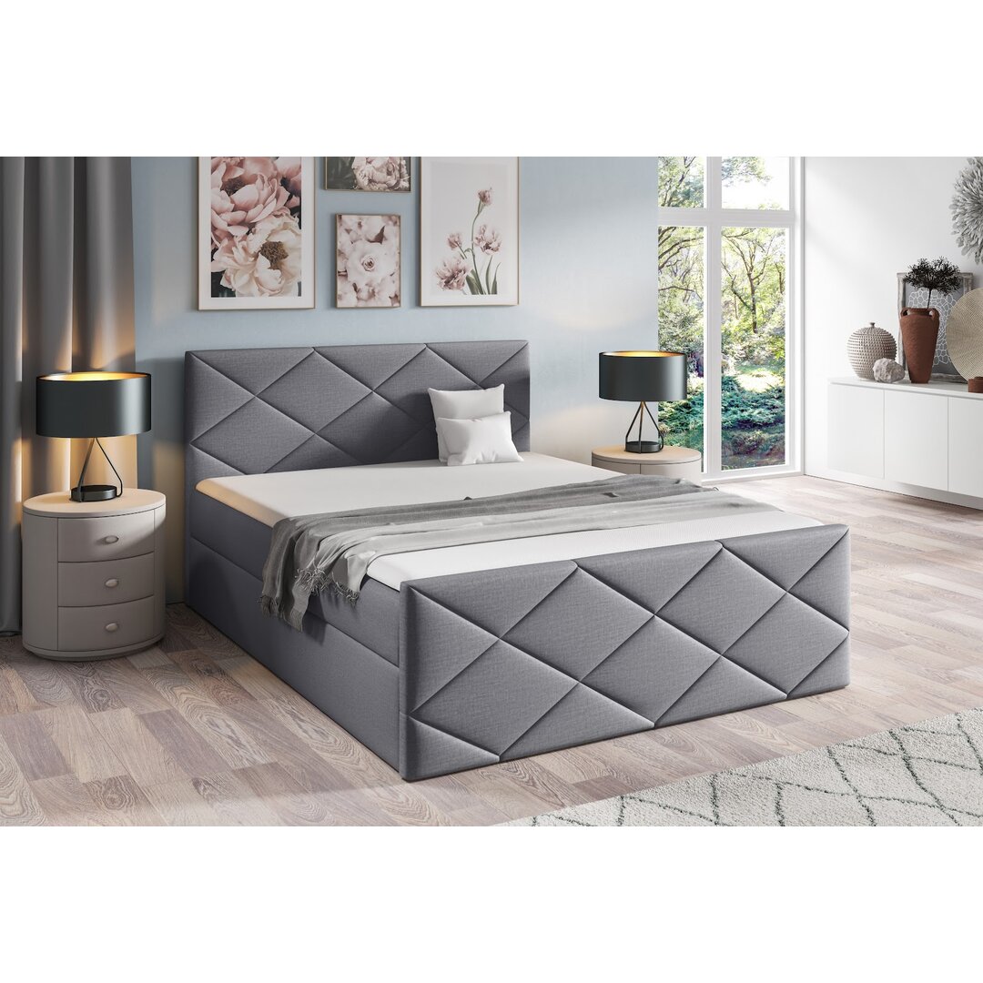 Boxspringbett Lowery mit Topper und Bettkasten