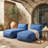 Brody Outdoor Bean Bag Lounge Chair With Removable Cover-550177961
