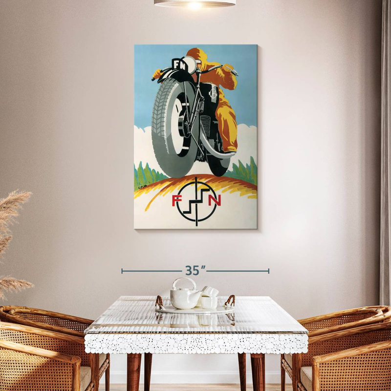Mehar FN Motorcycle 1934, 45" H x 30" W