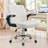 Criss Cross Ergonomic PU Leather Office Chair with Flip up Backrest and Armrests-124594315