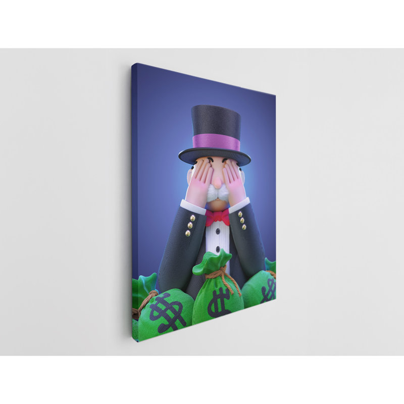 Mr. Monopoly Blind Canvas Print, 36" H x 24" W