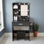 Table de coiffeuse avec miroir à DEL et tabouret-118027892-118027890