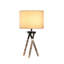 Lampe de table en métal argenté 26,25 po Mid-Century Birgit