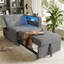 Grey Upholstered Chaise Lounge