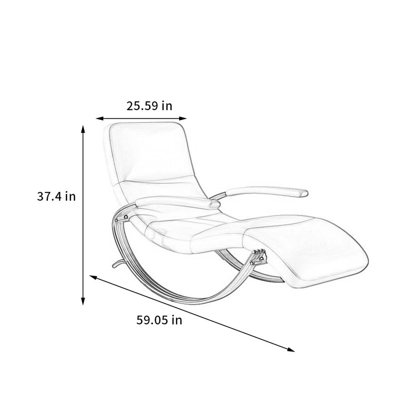 Chaise berçante légère de luxe, Orange