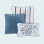 Ensemble de courtepointe en microfibre brossée avec coussins décoratifs bleu-108977318