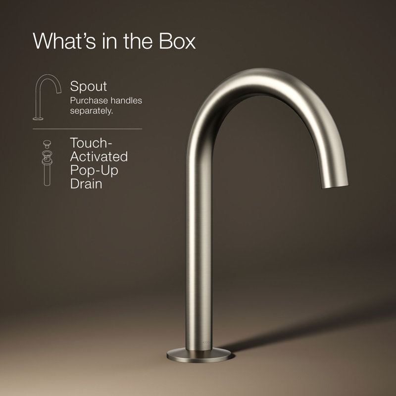 Components™ Bathroom Sink Spout with Tube Design, Vibrant Brushed Nickel