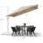 Ronak 9' Square Cantilever Umbrella with Base and 360° Rotation-1943350659