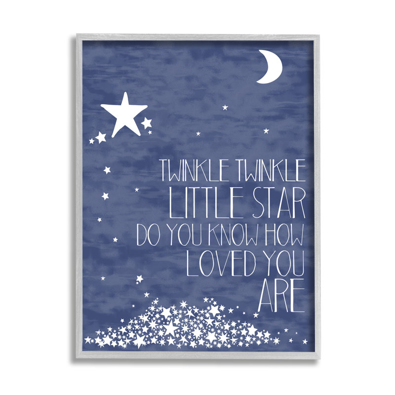 Bleu marine texturé scintillant Little Star, L 16 po x H 20 po, Estampe numérique Farmhouse