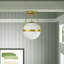 Luminaire encastré avec abat-jour en verre 1-E12