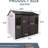 8X6 Ft Resin Shed For Patio, Backyard, Garden - Waterproof Floor, Two Windows, Lockable Door  Brown Outdoor Backyard-125340212