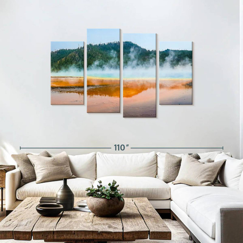 Alvord Hot Spring At Yellowstone, 48" H x 75" W
