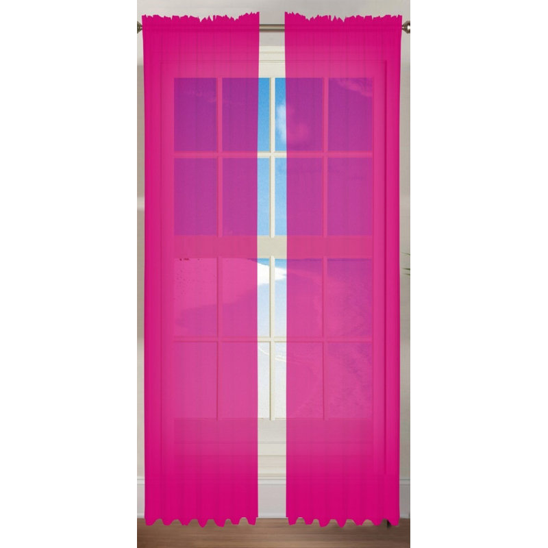 Ensemble de panneaux de rideau 2 pièces, Hot Pink, L 84" x 60" W