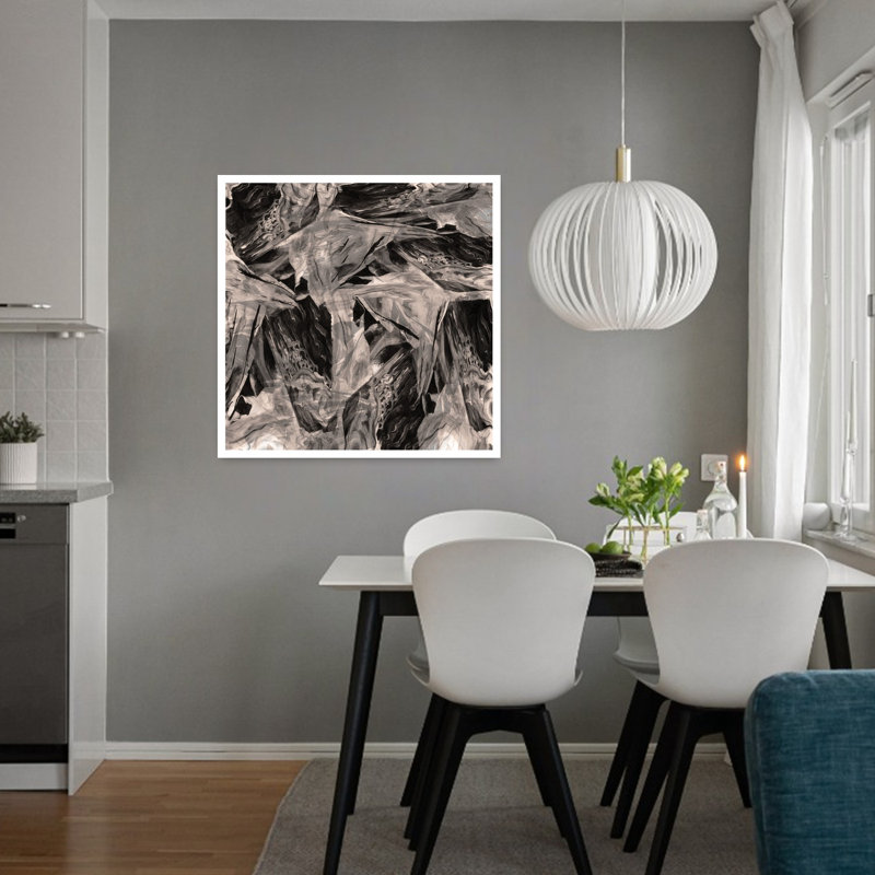 Art contemporain, art contemporain abstrait, H 32 po x l 32 po