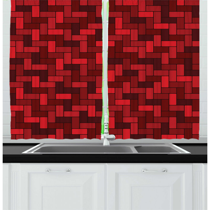 Geometric Kitchen Curtain