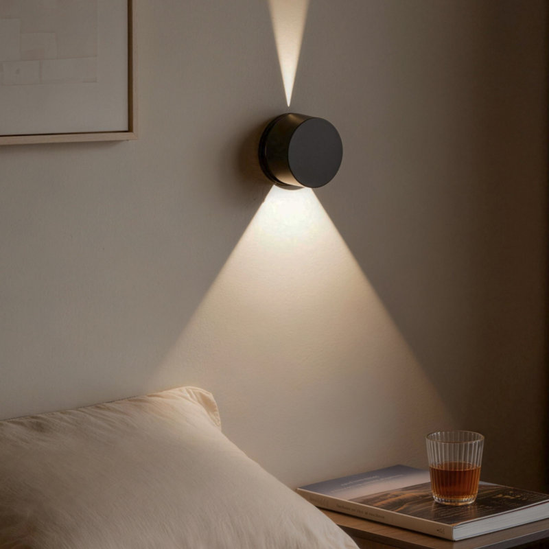 Modern Black Up and Down Wall Sconce