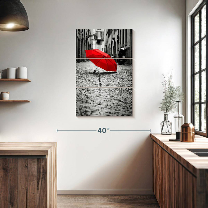 Kerner The Red Umbrella, 38" H x 24" W