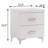 White 2-Drawer Nightstand
